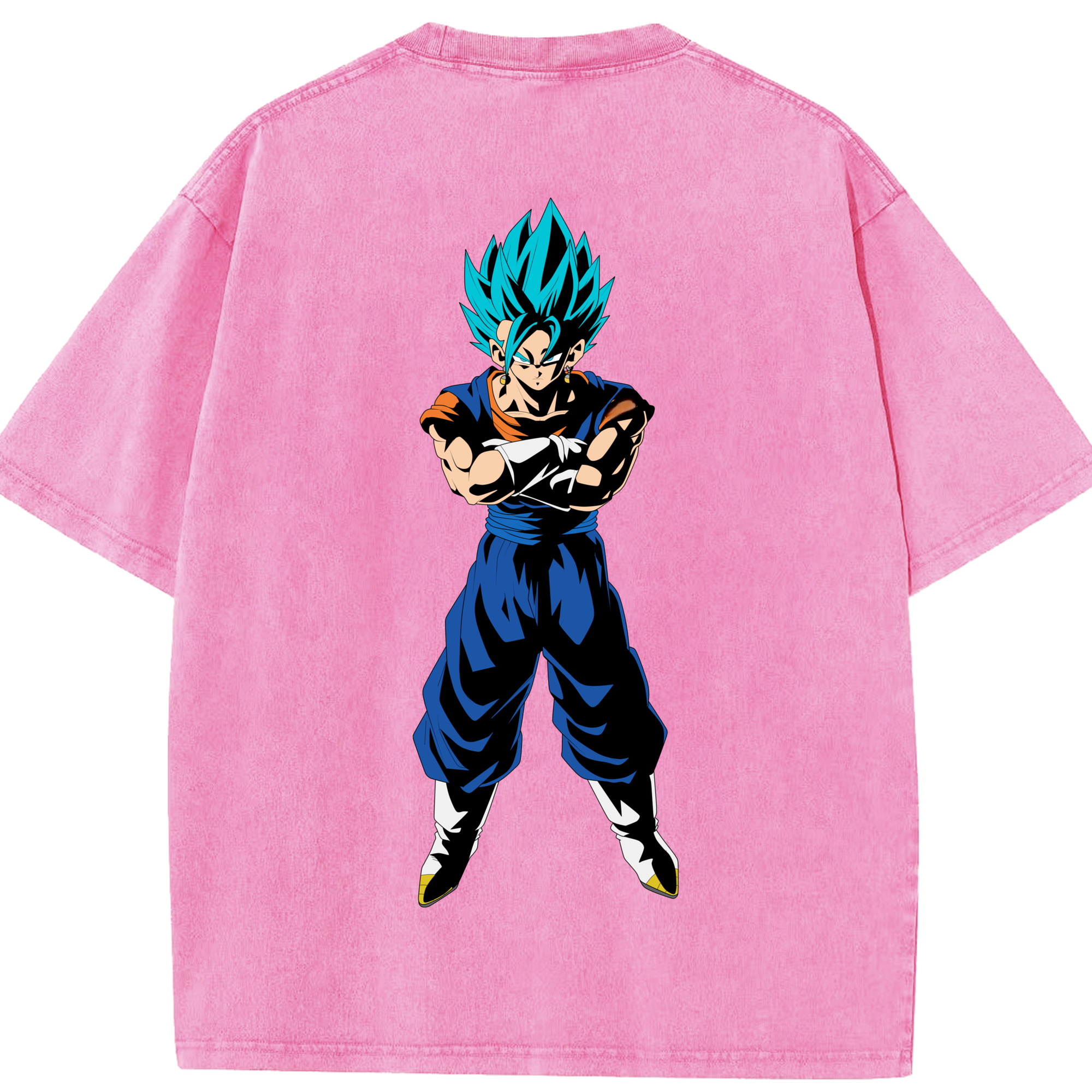 （画像用） ドラゴンボール ベジット DRAGON BALL Vegetto 綿100% ヴィンテージ風 半袖Tシャツ（背面プリント）